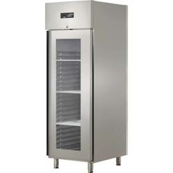 Armoire réfrigérée positive 1 porte vitrée 610 L - Inox - OZ700PVP_0