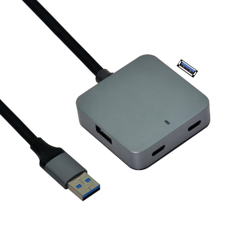 VALUE Hub USB 3.2 Gen1 à 4 ports (2x A + 2x C) avec câble prolongateur, 5 m_0