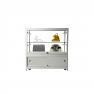 Vitrine Exposition LED H 90 x L 90 x P 45 cm - Gris Alu R?: 2228402_0