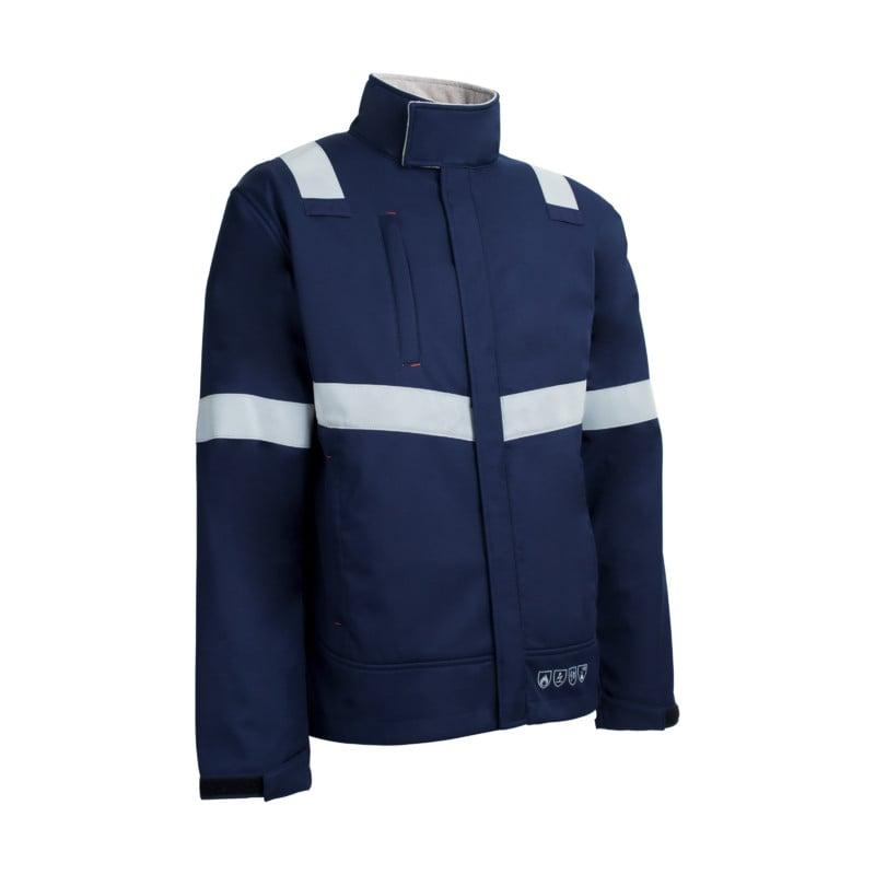 Veste softshell FR - TUISTO - 100% PES + PU Membrane + Polaire 320g/m2 - Marine - COVERGUARD | 5TUI120_0