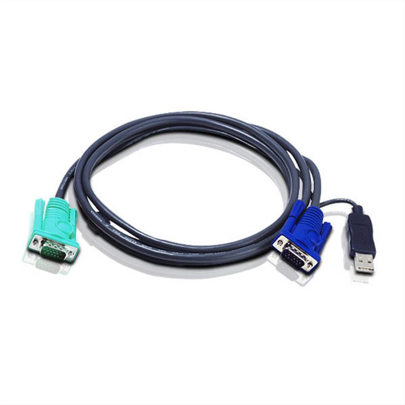 Aten 2l-5205u câble kvm vga usb, noir, 5 m_0