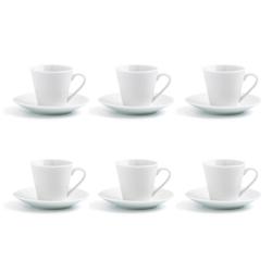 Quid Lot De 6 Tasses Avec Sous-Tasse En Porcelaine 9 Cl Renova Blanca - porcelaine 7740001_0