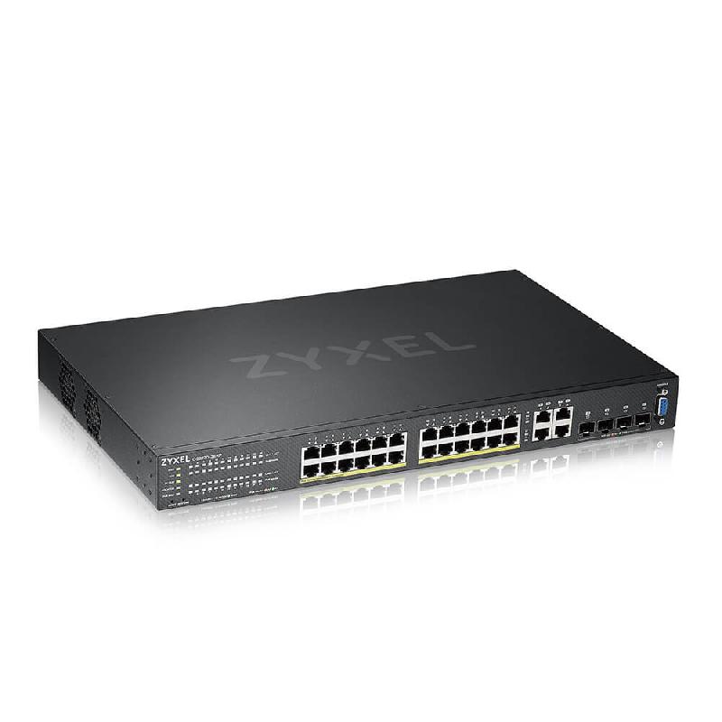 Zyxel GS2220-28HP-EU0101F commutateur réseau Géré L2 Gigabit Ethernet (10/100/1000) Connexion Ethernet, supportant l'alimentation via ce port (PoE) Noir_0