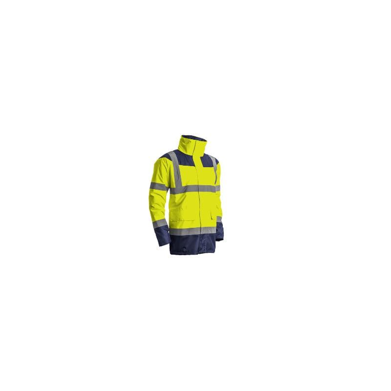 Parka - KETA - 300D Oxford 100% PES enduit PU + Matelassage 160g/m2 - Jaune HV/Marine - COVERGUARD | 7KETY_0