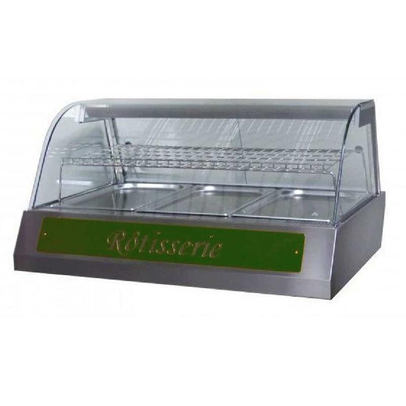 Vitrine de présentation inox 3 bacs GN 1/1 (Couleur: Vert Réf - MAPHOT1080-6026-vr-12)_0