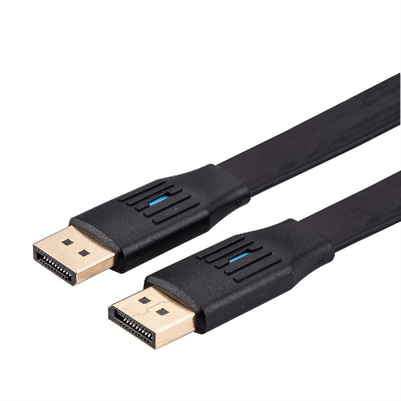 VALUE Câble DisplayPort plat v1.4, DP M - DP M, noir, 5 m_0