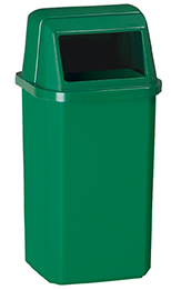 Corbeille Proximi Green murale 23 L - Polypropylène recyclé et recyclable - Fixation murale ou sur poteau_0