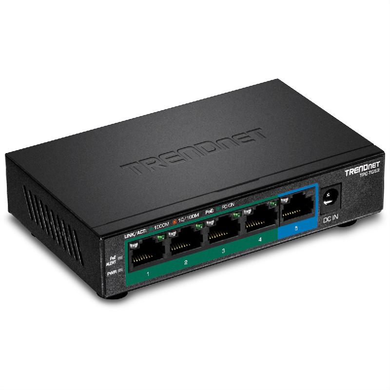 Trendnet tpe-tg52 switch poe+ gigabit à 5 ports_0
