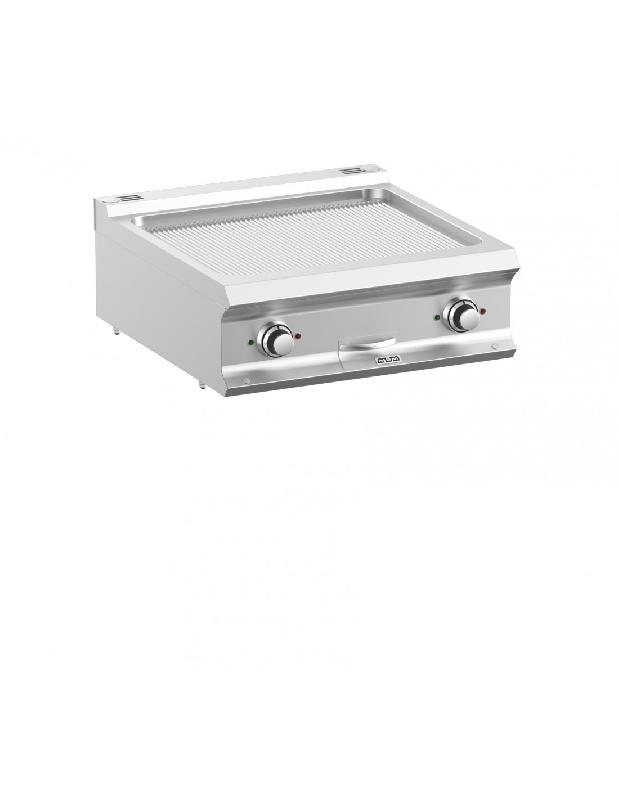 Grillade électrique rainurée CHROME MBM - FTBE77TRC - Plaque de cuisson en acier inox AISI 304 - Contrôle précis de la température - Uniformité de la température et contrôle précis_0