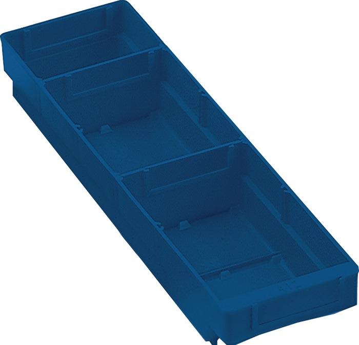 Boîte pour étagère L400xl120xH65mm bleue polypropylène RASTERPLAN_0