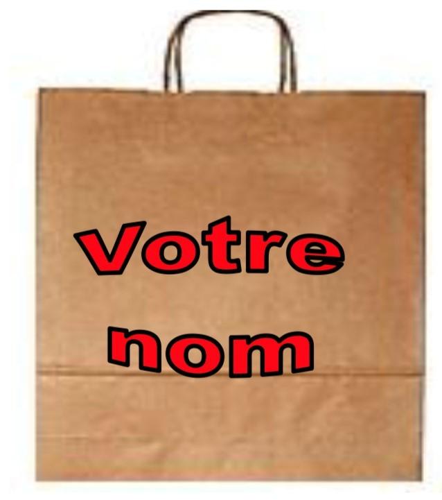 250 Sacs 2 bouteilles, personnalisés, kraft brun, à poignées torsadées_0