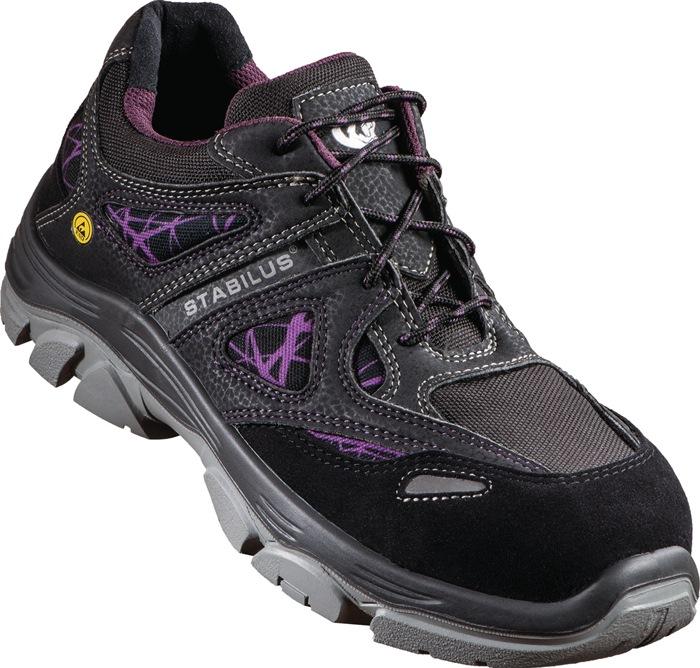 Chaussure de sécurité pour femmes DANA LOW pointure 38 noire/violette S1 SRA ESD EN ISO 20345 textile STABILUS_0