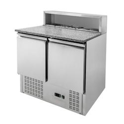 Meuble à Pizza Réfrigéré - 2 Portes - 5 Bacs GN 1/6 - Dynasteel - 3701634902230_0