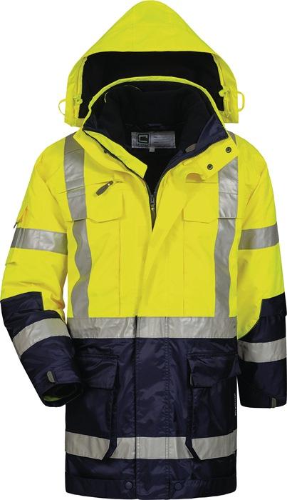 Parka de signalisation Jekyll taille XL jaune/marine 100 % PES ELYSEE_0