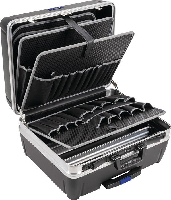 Valise rigide intérieur-l471xP192xH375mm matériau HDPE 32,6 l monture en aluminium PROMAT_0