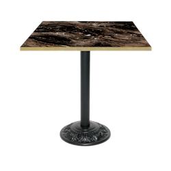 Restootab - Table style bistrot 70x70cm capuccino chants laiton - marron TB-VRS-7070M-BER.CAP-LAI_0