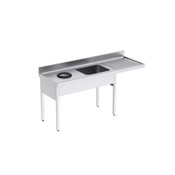 Distform Plonge Inox Vide Ordure et Espace pour Lave Vaisselle   1800 x 700 - inox 0641094098636_0