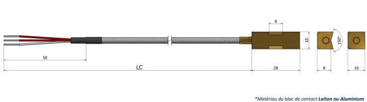 Sonde à résistance de surface Bloc de contact - PS05_0