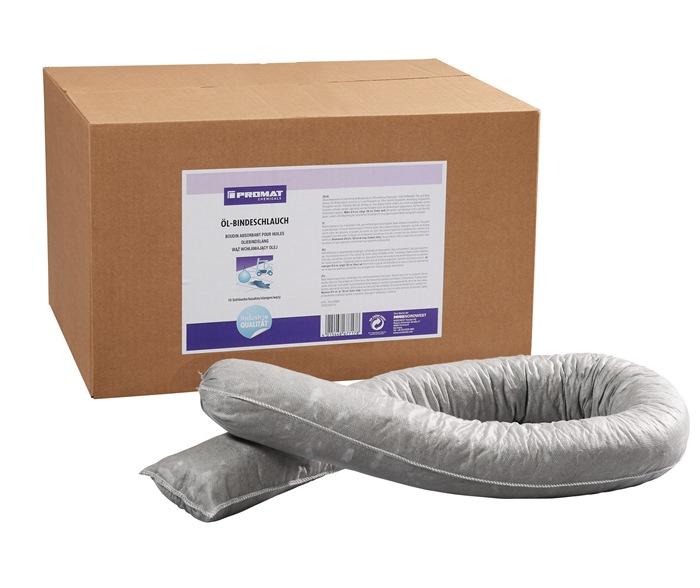 Boudin absorbant universel gris longueur 120 cm diamètre 8 cm 10 pièces carton PROMAT CHEMICALS_0