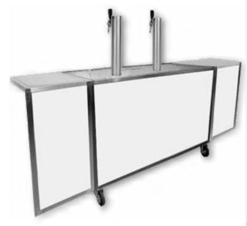 Bar à bière mobile - Roll bar pour tirage froid - GT158 XL avec 3 colonnes Américaine 1 T_0