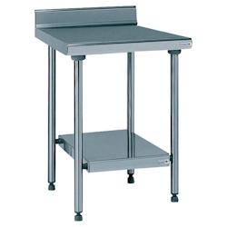 Tournus Equipement Table inox adossée avec étagère inférieure fixe longueur 700 mm Tournus - 424990 - plastique 424990_0