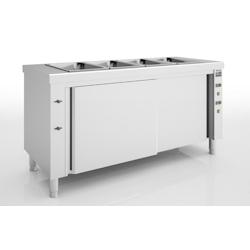 ERATOS Meuble Bain-Marie Sec Reserve Chaude Aisi-304 18/10 - 5 Gn1/1 - 150 - 2000X700X850 - 5600W MBSR-200 - Acier inoxydable 18/10 MBSR-200_0