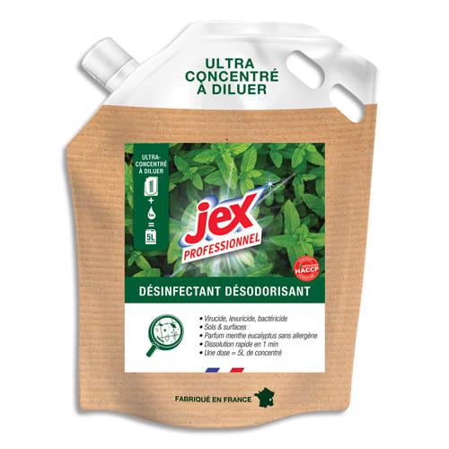 Jex professionnel recharge concentrée à diluer 500 ml.Désinfecte,nettoie,parfume sols/surfaces.Eucalyptus_0