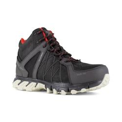 Reebok - Chaussures de sécurité montantes noire et rouge en cuir imperméable embout aluminium TRAIL GRIP S3 SRC Noir / Rouge Taille 40 - 40 noir ma_0