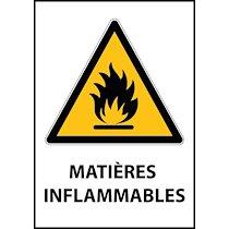 Panneau - Matières inflammables - W021   - 210 x 297 - PVC - Lot de 2_0