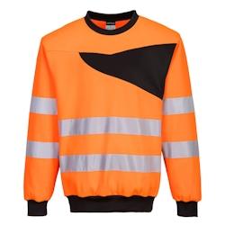 Portwest - Sweat-shirt manches longues haute-visibilité à col rond PW2 Orange / Noir Taille L - L orange PW277OBRL_0