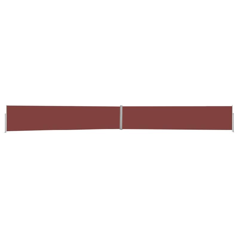 AUVENT PARAVENT STORE BRISE-VUE LATÉRAL RÉTRACTABLE DE PATIO JARDIN TERRASSE BALCON PROTECTION VISUELLE ÉCRAN 170 X 1200 CM MARRON 02_0007307_0