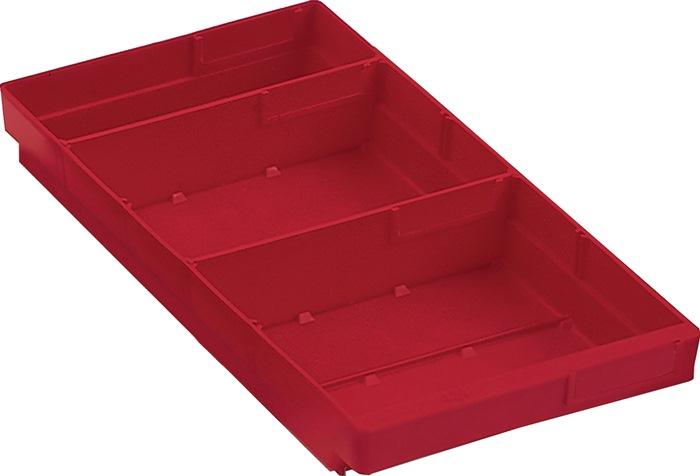 Boîte pour étagère L400xl240xH65mm rouge polypropylène RASTERPLAN_0