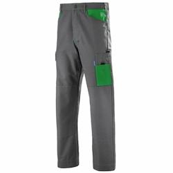 Cepovett - Pantalon de travail Coton majoritaire FACITY Gris / Vert Taille 3XL - XXXL gris 3603622143819_0