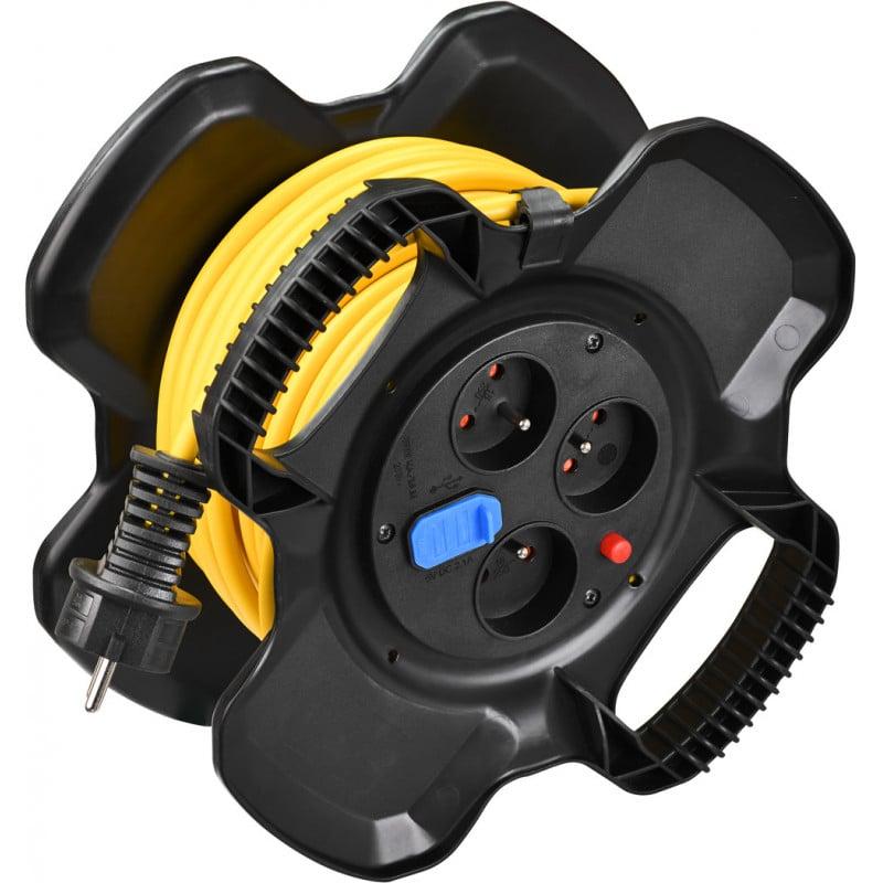 Enrouleur de câble X-GUM avec ports USB, 15m H05VV-F 3G1,5 jaune - Brennenstuhl | 1169771150_0