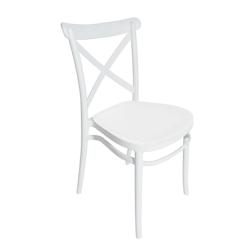 METRO PROFESSIONAL Chaise de restaurant Gastro empilable, plastique, blanc - blanc plastique polypropylène 4894926205597_0