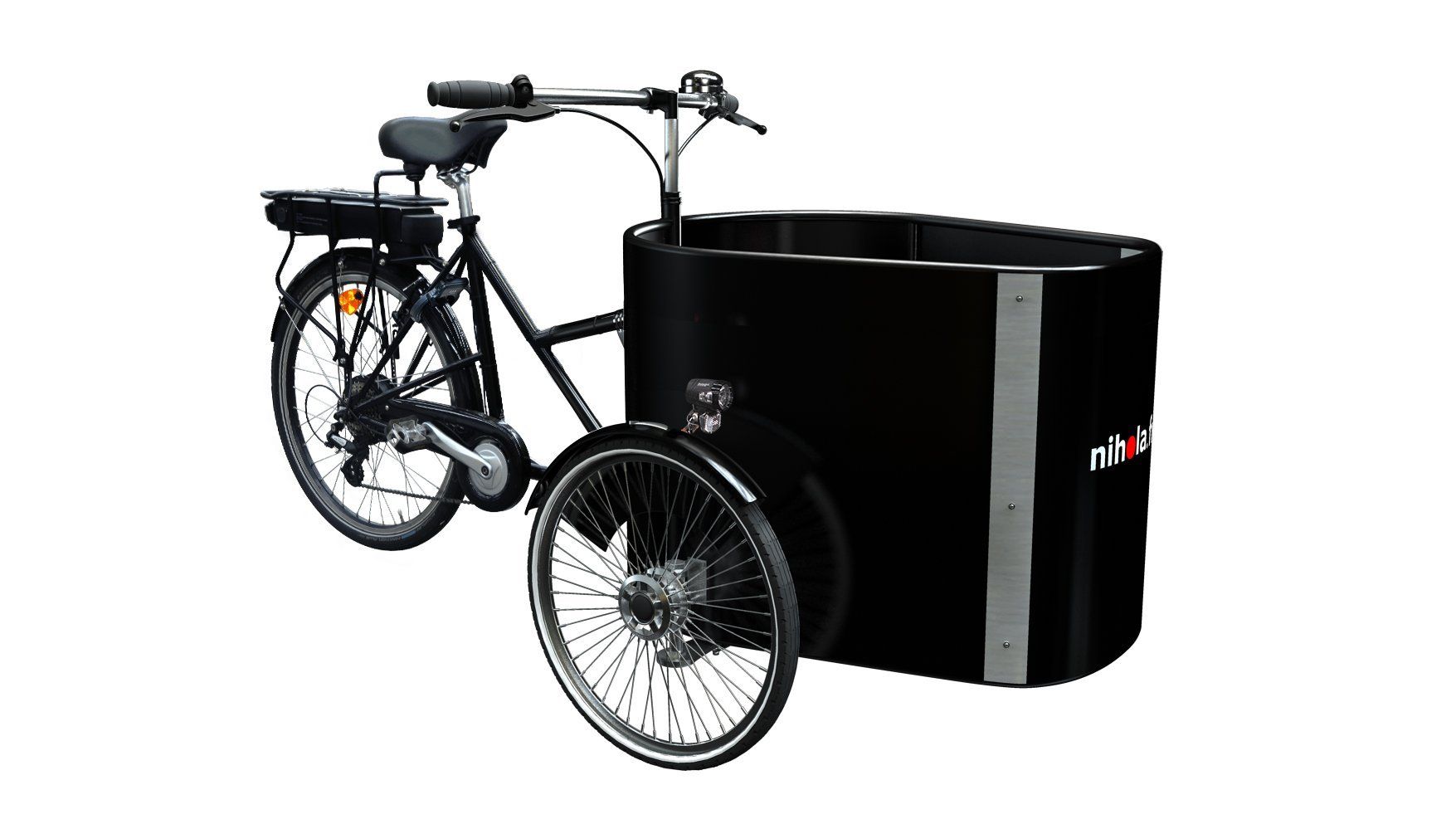 Triporteur électrique Nihola Cargo XL Pro - Moteur Bafang 250W - Batterie Lithium-Ion 450Wh_0