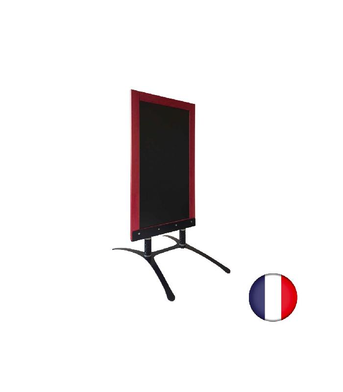 Panneau trottoir avec cadre bois sur piétement design - dimensions 128 cm x 65 cm - Référence : LSTF33A_0