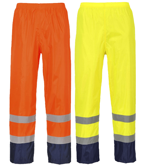 Pantalon imperméable haute visibilité Basics, Coloris : Orange Fluo, Taille : 2XL_0
