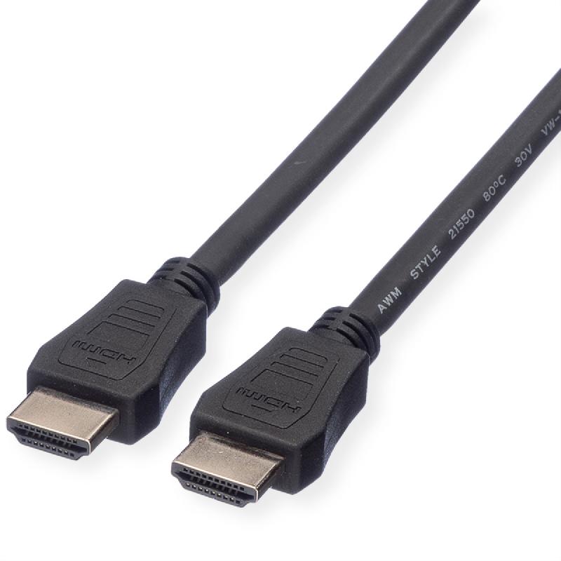 VALUE Câble HDMI High Speed avec Ethernet, LSOH, noir, 1 m_0
