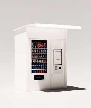 Distributeur automatique extérieur connecté avec ascenseur, idéal pour les zones à fort passage - OUTDOOR_0
