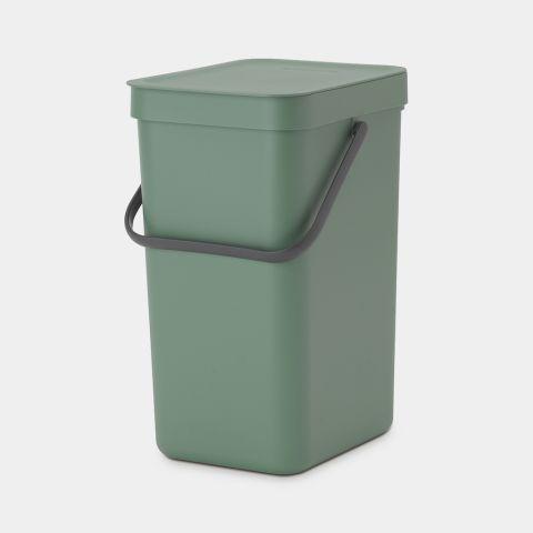 Poubelle Brabantia Sort & Go - 12 litres - Fir Green - Volume S - Support mural inclus_0