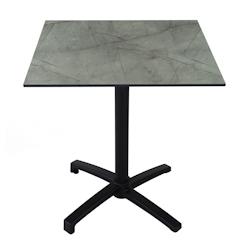 Table César 70x70cm - marbre gris - Proloisirs - gris multi-matériau 3700103115096_0