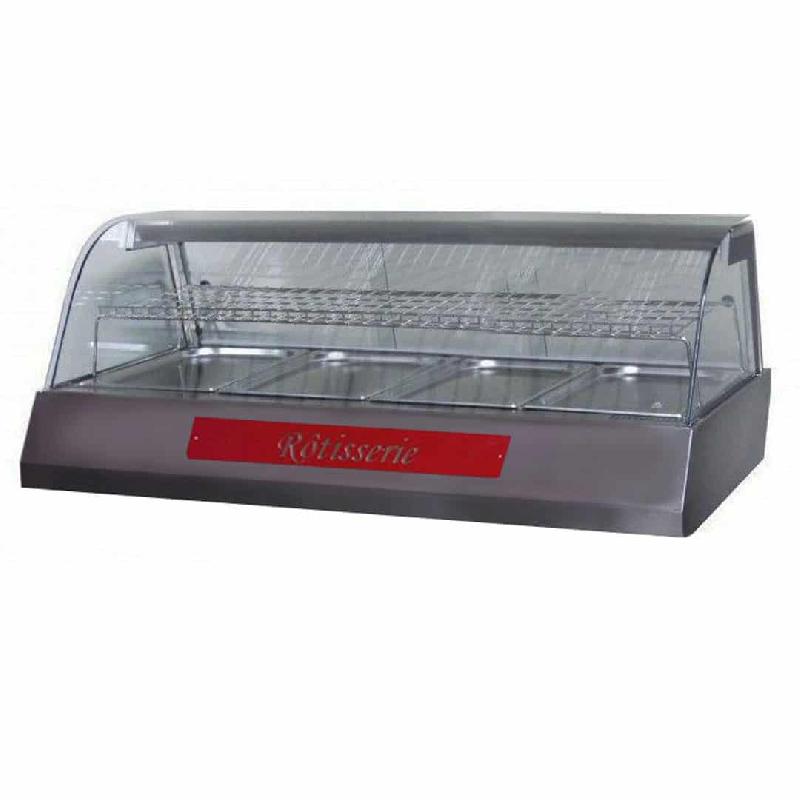 Vitrine de présentation inox 4 bacs GN 1/1 (Couleur: Rouge Réf - MAPHOT1410-3003-rg-12)_0