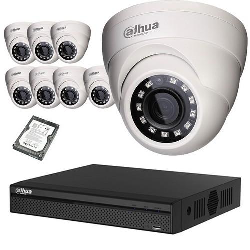 Kit vidéo surveillance hd cvi 8 dômes 1080p_0