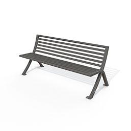 Banc carbone avec traitement anticorrosion et thermolaquage coloris gris  - VAD COLLECTIVITES_0