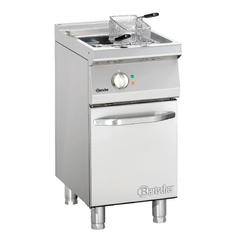 Friteuse inox double électrique 2 x 4 Litres, sur support fermé, 15 000 W, 400 V - TRI_0