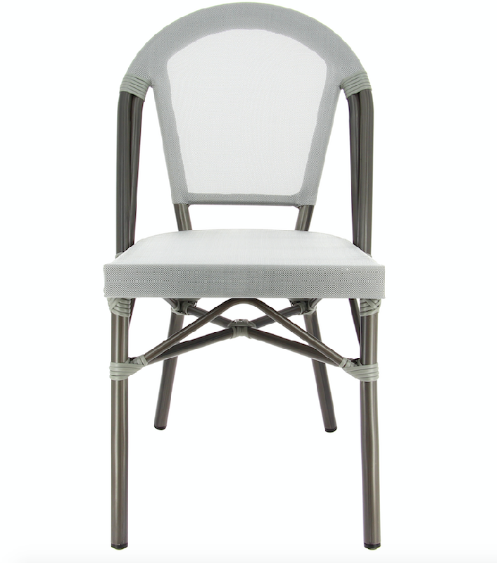 Ligne chr- chaise en aluminium aspect bambou biarritz_0
