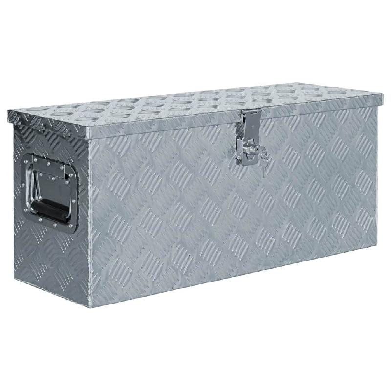 Vidaxl boîte en aluminium 76,5 x 26,5 x 33 cm argenté 142938_0