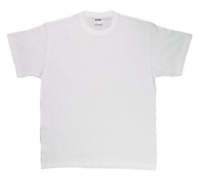 2 T-shirts manches courtes 100% coton blanc, taille XL_0