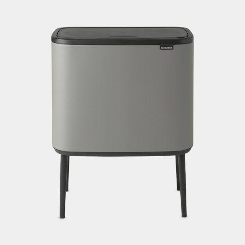 Poubelle Bo Touch Bin - 3 x 11 litres - Mineral Concrete Grey - Brabantia UGS127229_0